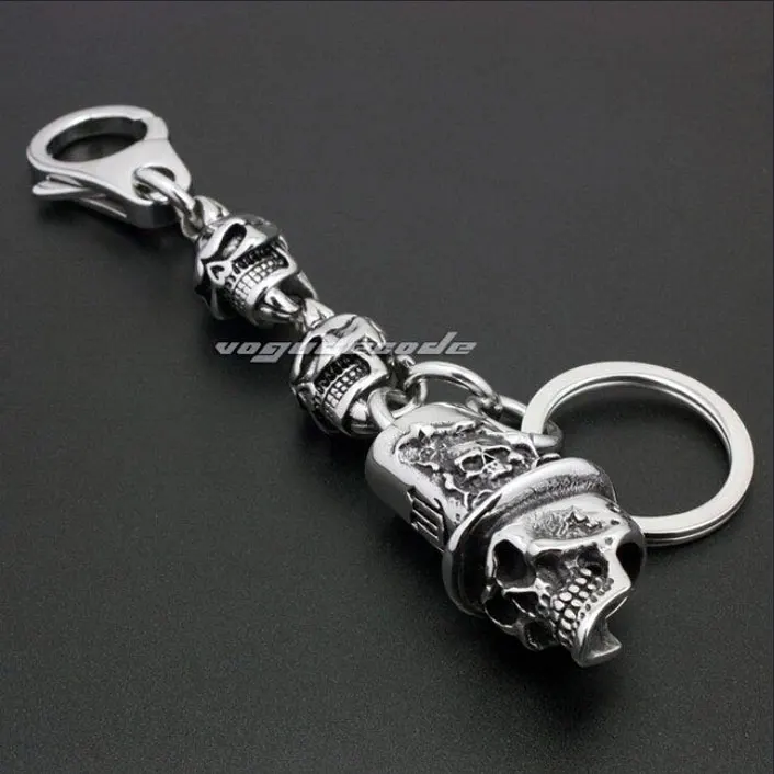 Rocker Fashion Skulls Key Buckle Solid 316L Stainless Steel Cool Men's Biker Magician Keychain Keyring 4R023KC
Rocker Fashion Skulls Key Buckle Solid 316L Stainless Steel Cool Men's Biker Magician Keychain Keyring 4R023KC