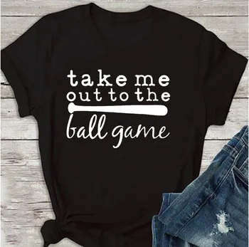 Take Me Out To The Ball Game T-Shirt Hipster Baseball Game Women Tee Casual Letter Slogan Cotton Tops Graphic Vintage Shirts
Take Me Out To The Ball Game T-Shirt Hipster Baseball Game Women Tee Casual Letter Slogan Cotton Tops Graphic Vintage Shirts
