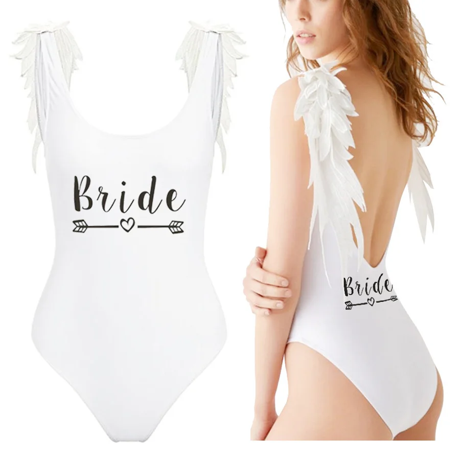 Bridal Party One Piece Swimsuit Wing Angel Monokini Beachwear Custom Print Bodysuit Swimwear Maillot De Bain Beachwear
Bridal Party One Piece Swimsuit Wing Angel Monokini Beachwear Custom Print Bodysuit Swimwear Maillot De Bain Beachwear