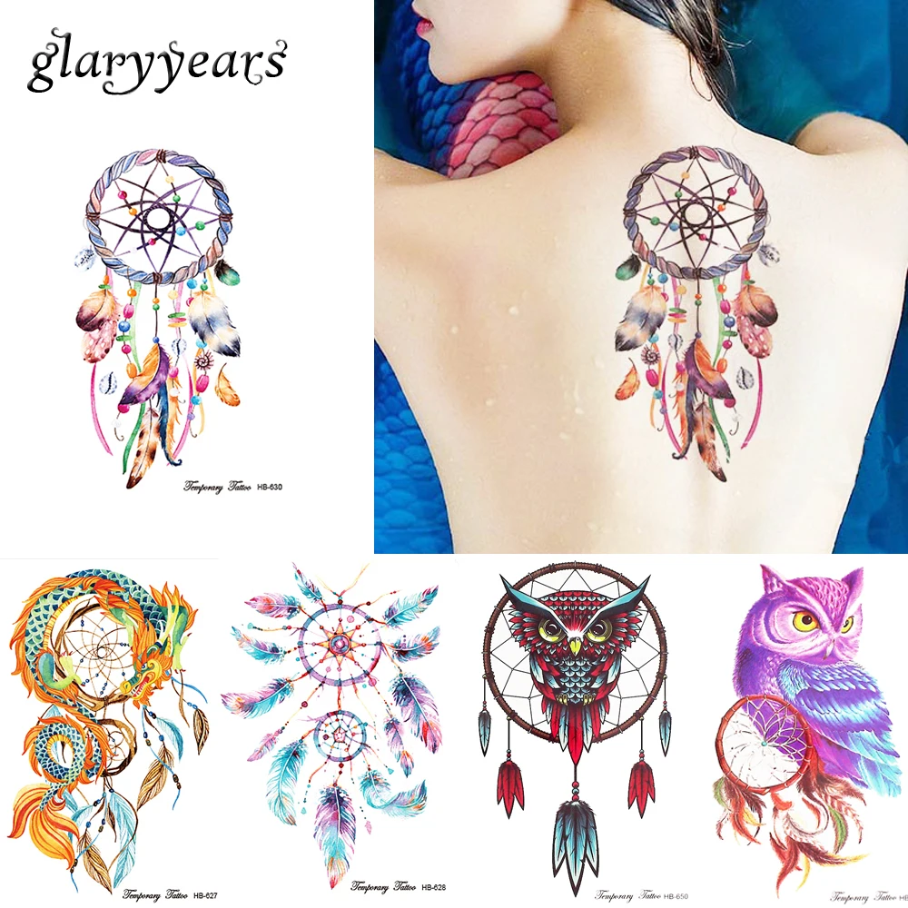 3 Pieces/set HB Dreamcatcher Owl 11 Designs Combination Temporary Arm Leg Back Shoulder Body Art Decal Tattoo Sticker for Unisex
3 Pieces/set HB Dreamcatcher Owl 11 Designs Combination Temporary Arm Leg Back Shoulder Body Art Decal Tattoo Sticker for Unisex