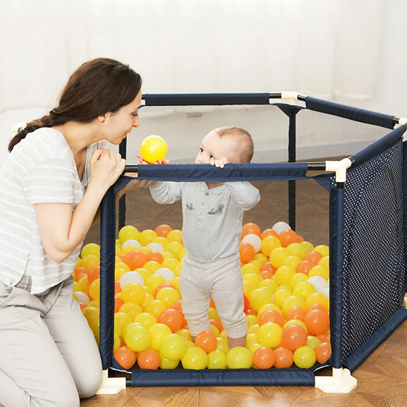 

New Baby Playpen Fence Folding Safety Barrier Children Playpen Oxford Cloth Game Tent Barrier For Infants For 0-6 Years Old
