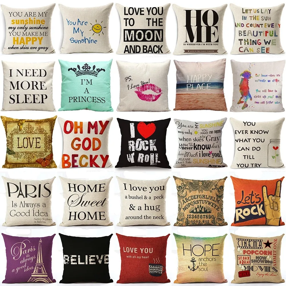 Home Sweet Pillow Case Cotton Linen Sunshine Love Letter Bedroom Decorative Pillow Cover
Home Sweet Pillow Case Cotton Linen Sunshine Love Letter Bedroom Decorative Pillow Cover