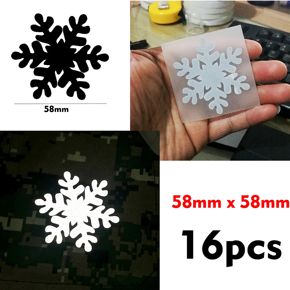 Silver Reflective Iron on Stickers Heat transfer Vinyl Sheet For Clothes DIY Snowflake 16pcs
Silver Reflective Iron on Stickers Heat transfer Vinyl Sheet For Clothes DIY Snowflake 16pcs
