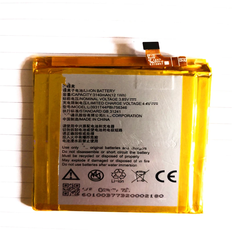 LI3931T44P8H756346 cell phone Battery For ZTE Axon 7 5.5inch A2017 Battery 3140mAh Free Shipping with Repair Tools for gift
LI3931T44P8H756346 cell phone Battery For ZTE Axon 7 5.5inch A2017 Battery 3140mAh Free Shipping with Repair Tools for gift