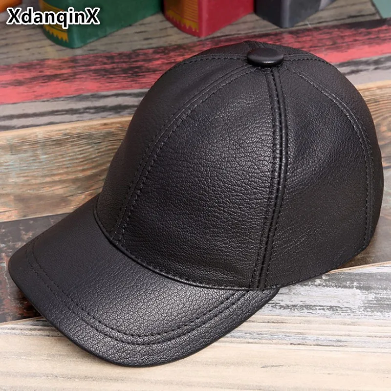 XdanqinX Adjustable Size Genuine Leather Hats For Men Women Single Baseball Caps High Quality Sheepskin Tongue Cap Snapback Cap
XdanqinX Adjustable Size Genuine Leather Hats For Men Women Single Baseball Caps High Quality Sheepskin Tongue Cap Snapback Cap