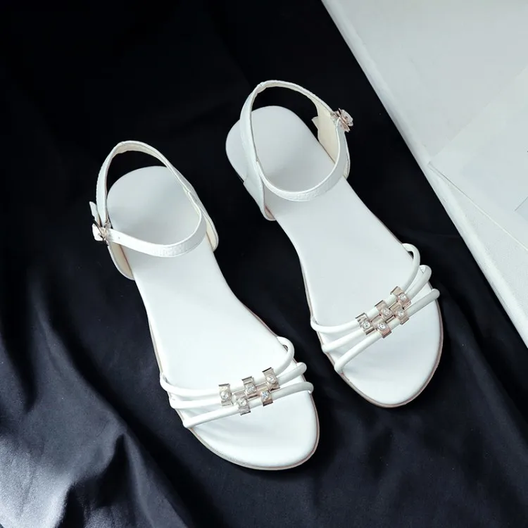 Big Size 9 10 11-15 summer flat sandals ladies women shoes woman One word belt buckle toe hydraulic drill
Big Size 9 10 11-15 summer flat sandals ladies women shoes woman One word belt buckle toe hydraulic drill
