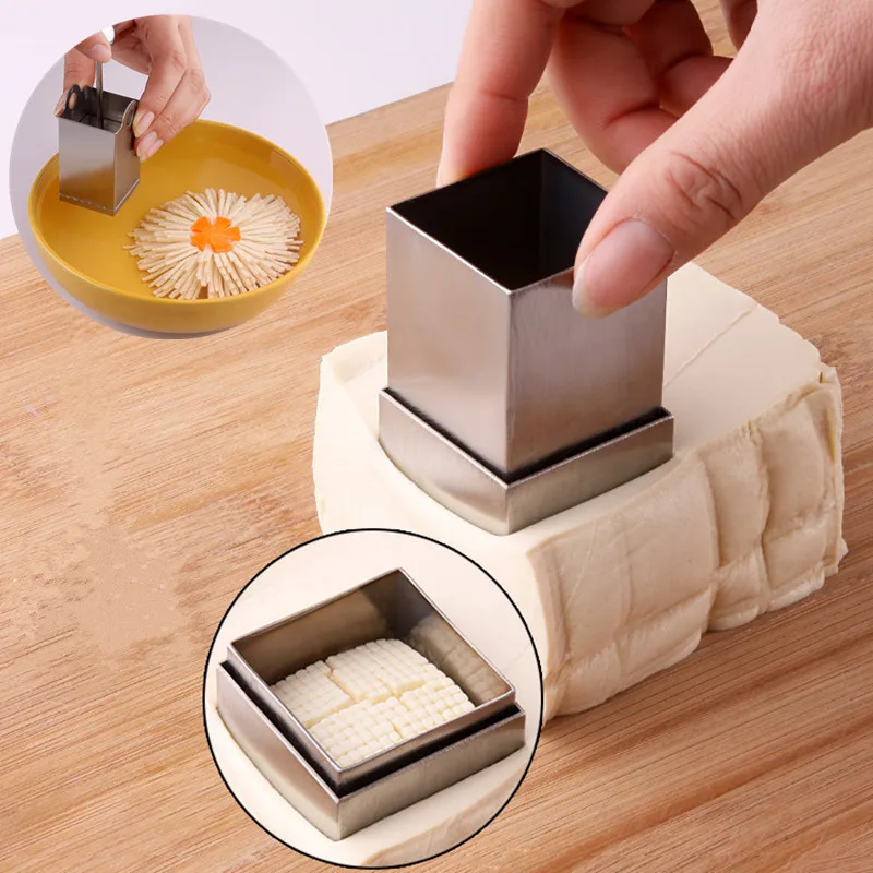 Stainless steel DIY Tofu Shredding Mold Chrysanthemum tofu knife slicer holderkitchen accessories cooking tool
Stainless steel DIY Tofu Shredding Mold Chrysanthemum tofu knife slicer holderkitchen accessories cooking tool