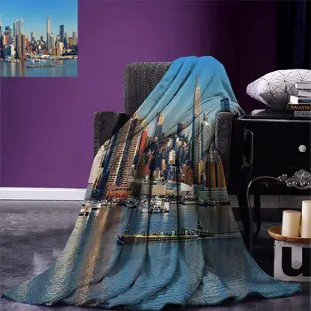 New York Throw Urban City Skyline Manhattan with Empire State Building over Hudson River Panorama Warm Microfiber Blanket
New York Throw Urban City Skyline Manhattan with Empire State Building over Hudson River Panorama Warm Microfiber Blanket