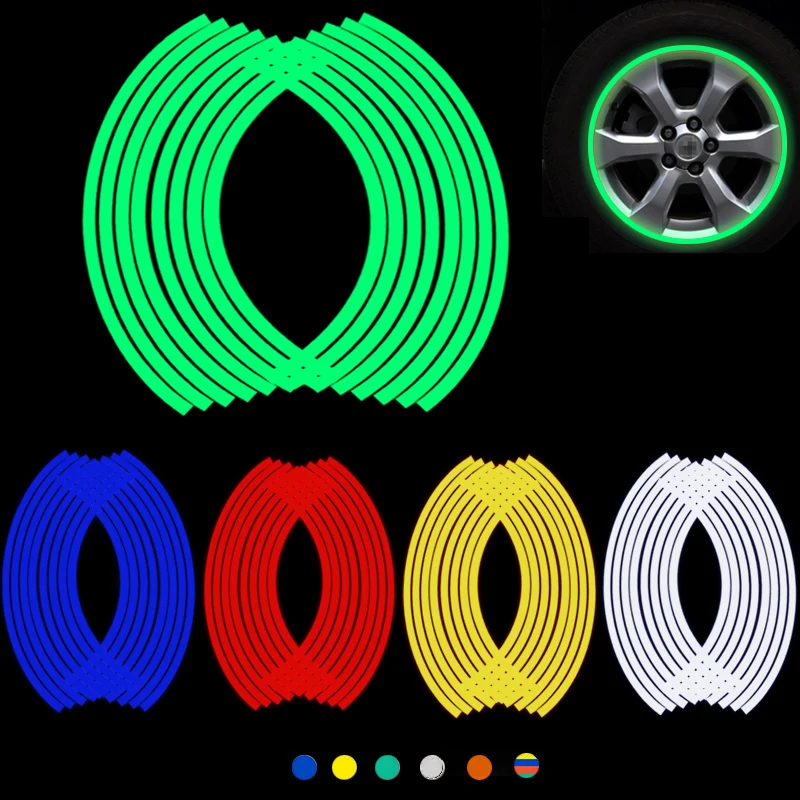 16 Strips Polyethylene Terephthalate Wheel Sticker Reflective Rim Stripe Tape Bike Motorcycle Car sticker Strips
16 Strips Polyethylene Terephthalate Wheel Sticker Reflective Rim Stripe Tape Bike Motorcycle Car sticker Strips