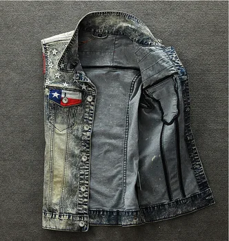Hot Fashion Men Denim Vest Plus Size S-4XL USA Flag Stylish Vintage Patchwork Male Personality Slim Blue Punk Cowboy Jacket Coat
Hot Fashion Men Denim Vest Plus Size S-4XL USA Flag Stylish Vintage Patchwork Male Personality Slim Blue Punk Cowboy Jacket Coat