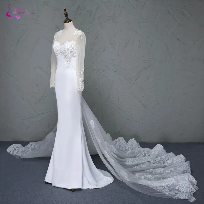 Waulizane Hot Sell O-Neck Sheath Wedding Dresses Beading Appliques Tulle Court Train Illusion 2 In 1 Full Sleeves Bride Dresses
Waulizane Hot Sell O-Neck Sheath Wedding Dresses Beading Appliques Tulle Court Train Illusion 2 In 1 Full Sleeves Bride Dresses