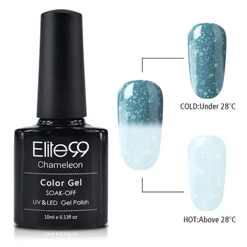 

Elite99 10ml Snowy Nail Art Gel Polish Temperature Color Changing Soak Off UV Gel Varnish Thermal Nail Art Design Gel Lacquer