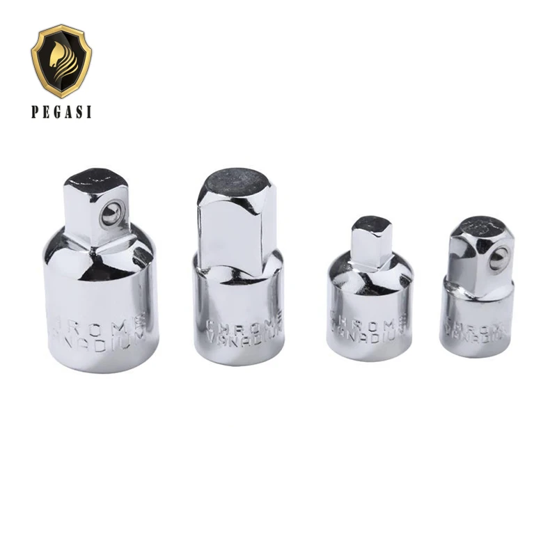 PEGASI 4pcs 1/2" 1/4" 3/8" Silver Ratchet Adapter Chrome Vanadium Steel Ratchet Socket Adapter Converter Set Steeksleutel
PEGASI 4pcs 1/2" 1/4" 3/8" Silver Ratchet Adapter Chrome Vanadium Steel Ratchet Socket Adapter Converter Set Steeksleutel
