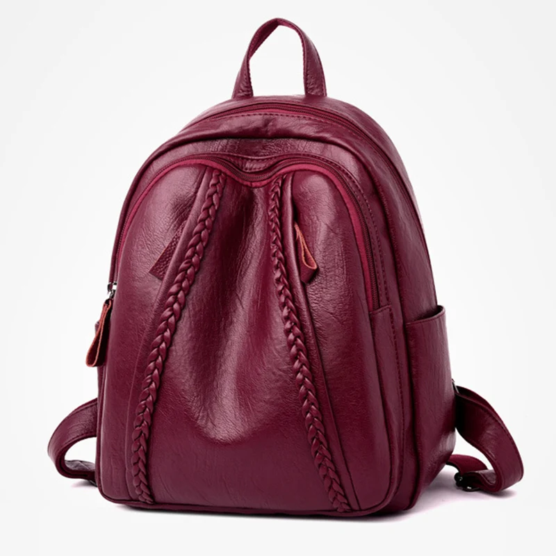 Female Small Travel Backpack Leather Vintage Bag Lady's Waterproof Retro Solid Bagpack Hiking Bags Women Sports Casual Backpacks
Female Small Travel Backpack Leather Vintage Bag Lady's Waterproof Retro Solid Bagpack Hiking Bags Women Sports Casual Backpacks
