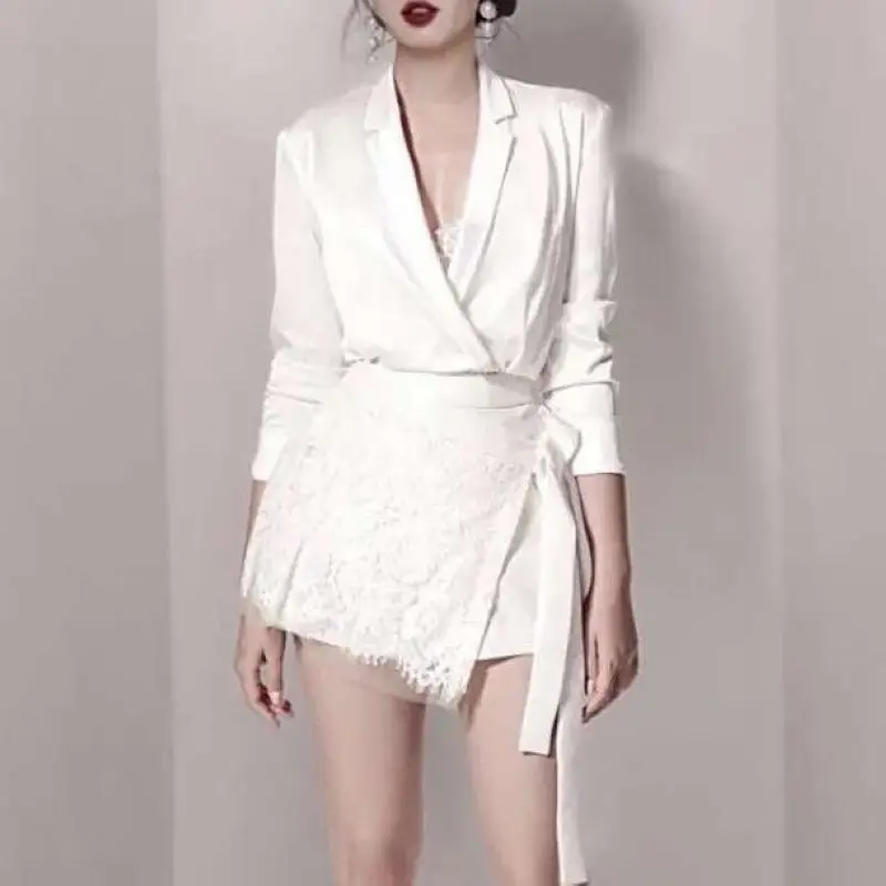 Limiguyue office lady women' s set blazer jacket suit coat outwear asymmetrical lace shirt suit 2 piece set party clothing T687
Limiguyue office lady women' s set blazer jacket suit coat outwear asymmetrical lace shirt suit 2 piece set party clothing T687
