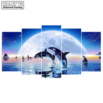 5d diy diamond embroidery moonlight dolphin 5PCS diamond painting Cross Stitch full drill Rhinestone Multi-picture
5d diy diamond embroidery moonlight dolphin 5PCS diamond painting Cross Stitch full drill Rhinestone Multi-picture