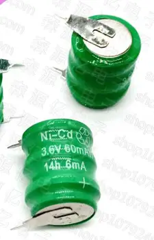 20PCS Rechargeable Battery 3.6V60mAh 3.6V 60MAH Nickel Cadmium/NI-CD Solder Pin 2 feet Brand New Original
20PCS Rechargeable Battery 3.6V60mAh 3.6V 60MAH Nickel Cadmium/NI-CD Solder Pin 2 feet Brand New Original