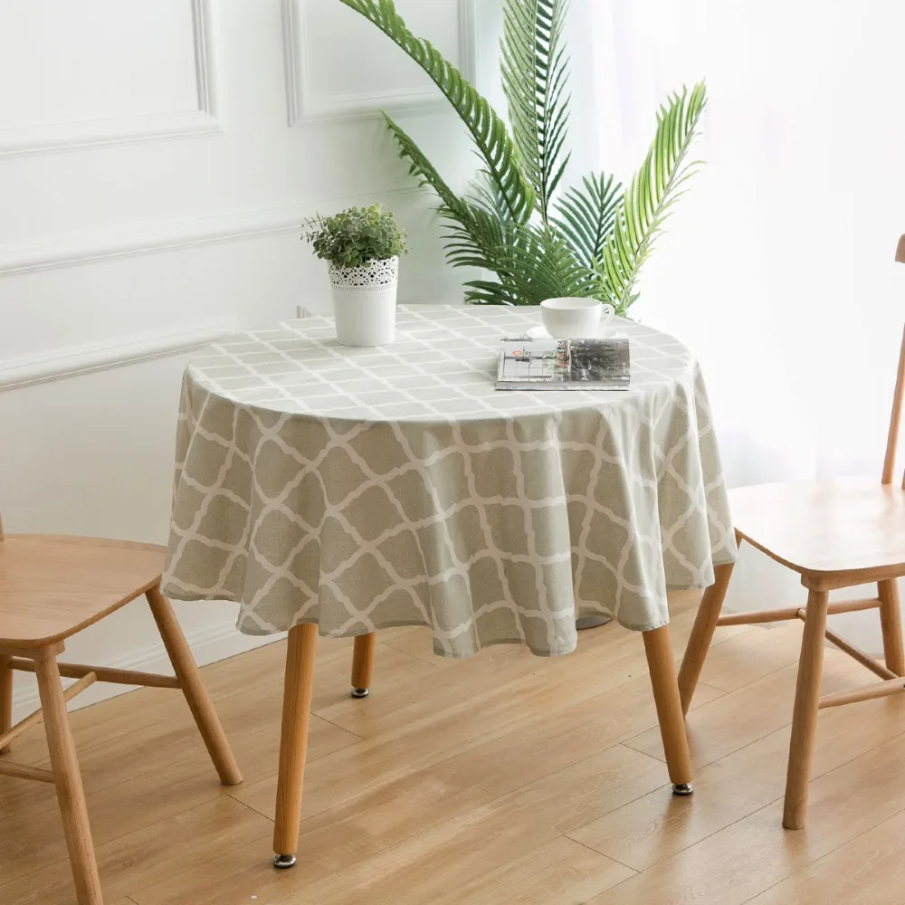 Cotton Linen Round Table Cloth Gray Plaid print tablecloth Kitchen living room napkin Coffee Tablecloth Home Decor Dia 150cm
Cotton Linen Round Table Cloth Gray Plaid print tablecloth Kitchen living room napkin Coffee Tablecloth Home Decor Dia 150cm