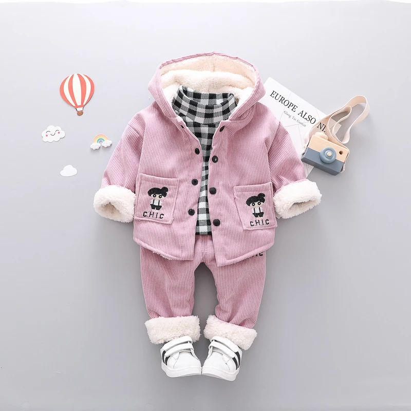 Baby Clothes Set Winter Thickening Velvet Cartoon Girl Warm Clothes Children Sweatshirts + Waistcoat + Pant 3Pcs Girls Outwear
Baby Clothes Set Winter Thickening Velvet Cartoon Girl Warm Clothes Children Sweatshirts + Waistcoat + Pant 3Pcs Girls Outwear