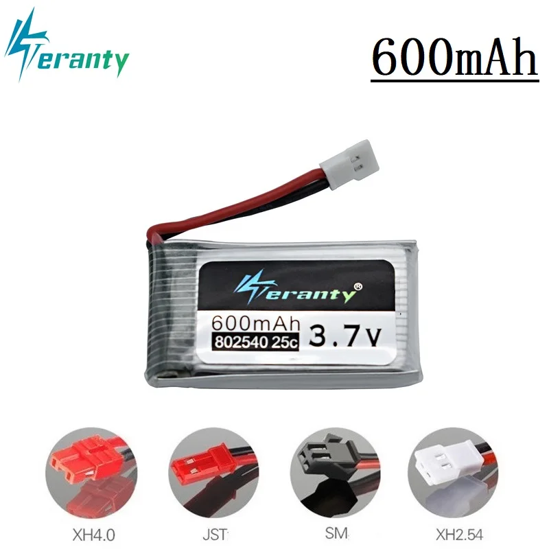 

3.7V 600mAh 25c Lipo Battery 802540 for Syma X5 x5c X5HC X5HW X5SW CX-30 M68 509 509G 509W 510 RC Quadcopter Drone Spare Part