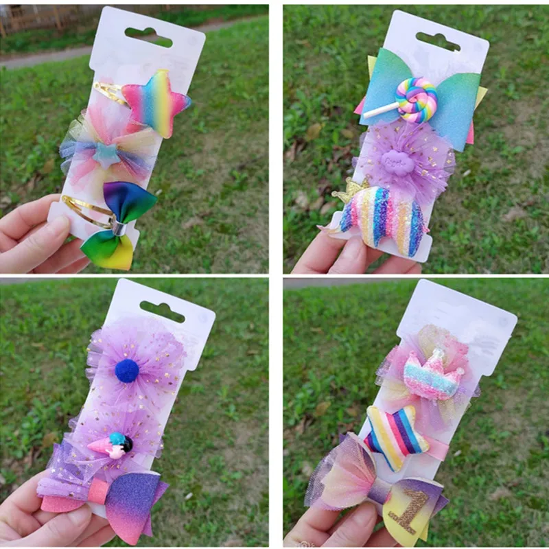 1Set Cute Bowknot Lollipop Hair Clips Girls Glitter Rainbow Felt Fabric Flowers Hairpins Star Elephants Barrettes Kids Headdress
1Set Cute Bowknot Lollipop Hair Clips Girls Glitter Rainbow Felt Fabric Flowers Hairpins Star Elephants Barrettes Kids Headdress