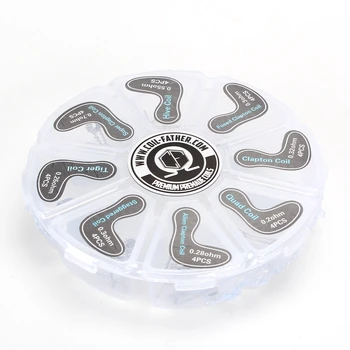 Coil Father 10pcs/lot 8 in 1 Clapton Wire Prebuilt Coil Premade Coils Demon Hunter Tiger Alien Fused Twisted Coil Fit Atomizer
Coil Father 10pcs/lot 8 in 1 Clapton Wire Prebuilt Coil Premade Coils Demon Hunter Tiger Alien Fused Twisted Coil Fit Atomizer