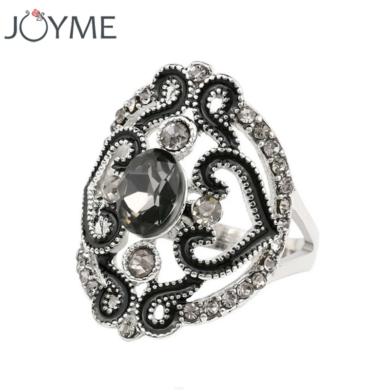 Statement Indian Jewelry Accessories Punk Vintage Tibetan Silver Rings For Women Cheap Black Hollow Out Flower Enamel Ring
Statement Indian Jewelry Accessories Punk Vintage Tibetan Silver Rings For Women Cheap Black Hollow Out Flower Enamel Ring