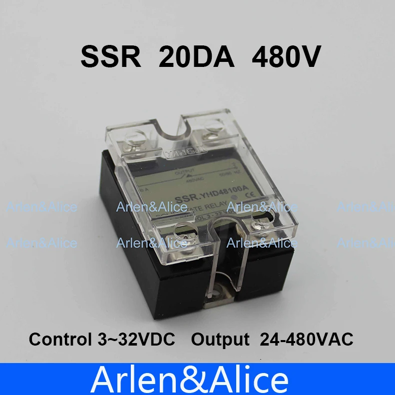 20DA SSR Control 3-32V DC output 24~480VAC High voltage single phase AC solid state relay
20DA SSR Control 3-32V DC output 24~480VAC High voltage single phase AC solid state relay