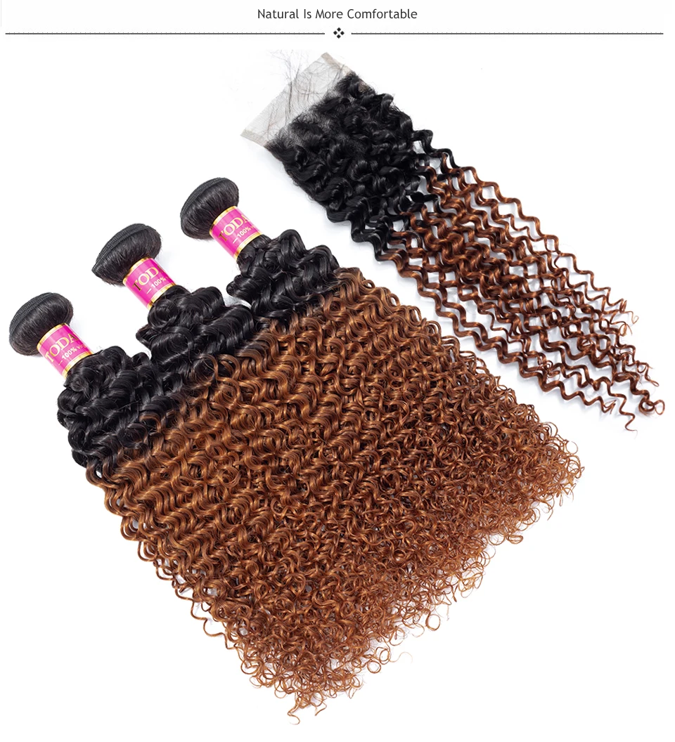 kinky curly bundles with closure
