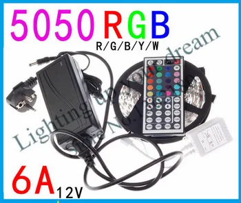 WATERPROOF SMD 5050 RGB LED Strip LIGHT 5M 300 Led 44 Keys IR Remote Controller 12V 6A Power Adapter Flexible Lamp tira led rgb
WATERPROOF SMD 5050 RGB LED Strip LIGHT 5M 300 Led 44 Keys IR Remote Controller 12V 6A Power Adapter Flexible Lamp tira led rgb