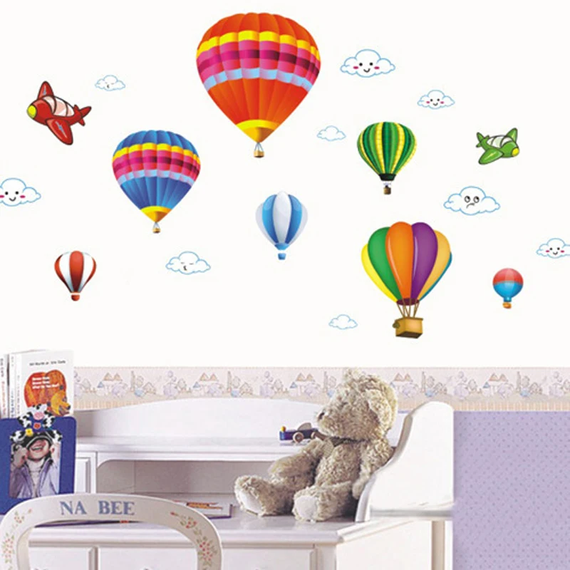 Removable Vinyl Wall Stickers,DIY Cartoon Airplane and Hot Air Balloons Home Decoration Wall Decals,50*70cm children 's room
Removable Vinyl Wall Stickers,DIY Cartoon Airplane and Hot Air Balloons Home Decoration Wall Decals,50*70cm children 's room