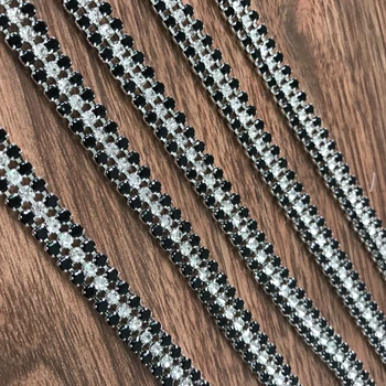 New Black Chain Trim Crystal Beaded Trim Bridal Applique Chain For Clothes Wedding Dress Crafts 3 Yards
New Black Chain Trim Crystal Beaded Trim Bridal Applique Chain For Clothes Wedding Dress Crafts 3 Yards