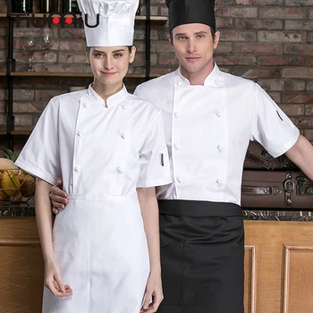 Professional Chef Jacket Restaurant Uniform Woven Buttons Summer Breathable Kitchen Work Shirts Hotel Catering White Cook Coat
Professional Chef Jacket Restaurant Uniform Woven Buttons Summer Breathable Kitchen Work Shirts Hotel Catering White Cook Coat