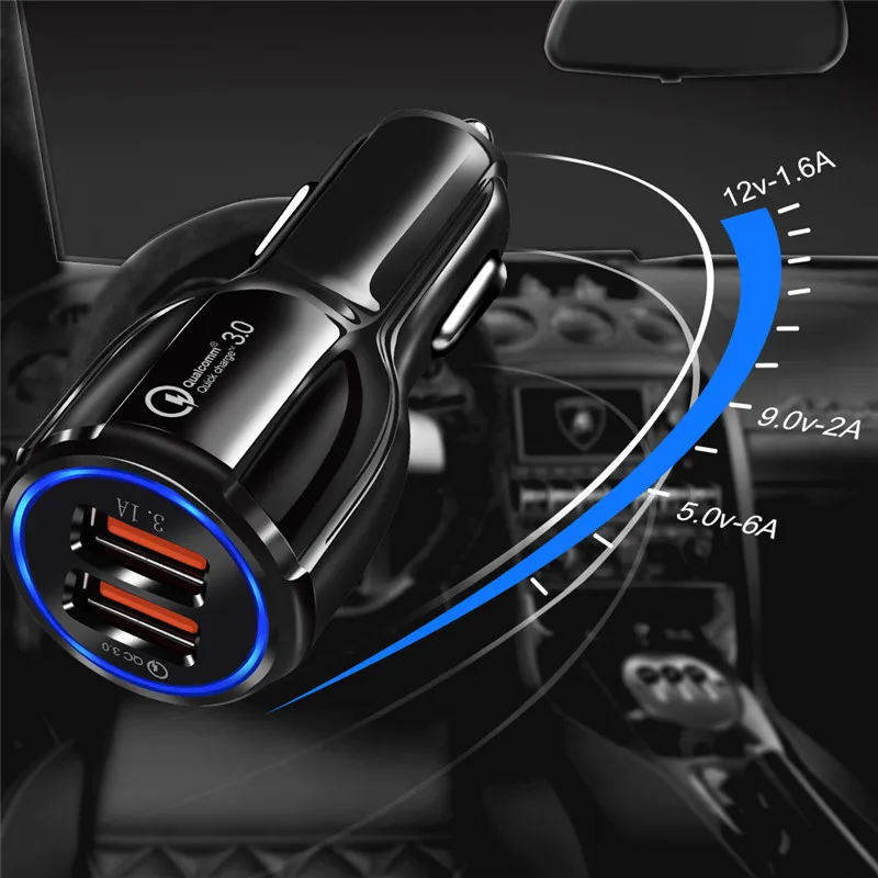 Quick Charge 3.0 Car Charger for Mobile Phone Dual Usb Car Charger Qualcomm Qc 3.0 Fast Charging Adapter Mini Usb Car Charger
Quick Charge 3.0 Car Charger for Mobile Phone Dual Usb Car Charger Qualcomm Qc 3.0 Fast Charging Adapter Mini Usb Car Charger