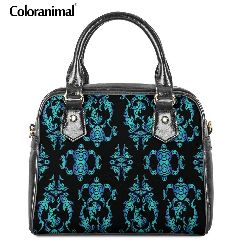 Coloranimal Hawaiian Sea Turtle 3D Pattern Leather Tote Bag Ethnic Tribal PU Shoulder Handbag for Women Purse Sac A main Wallets
Coloranimal Hawaiian Sea Turtle 3D Pattern Leather Tote Bag Ethnic Tribal PU Shoulder Handbag for Women Purse Sac A main Wallets