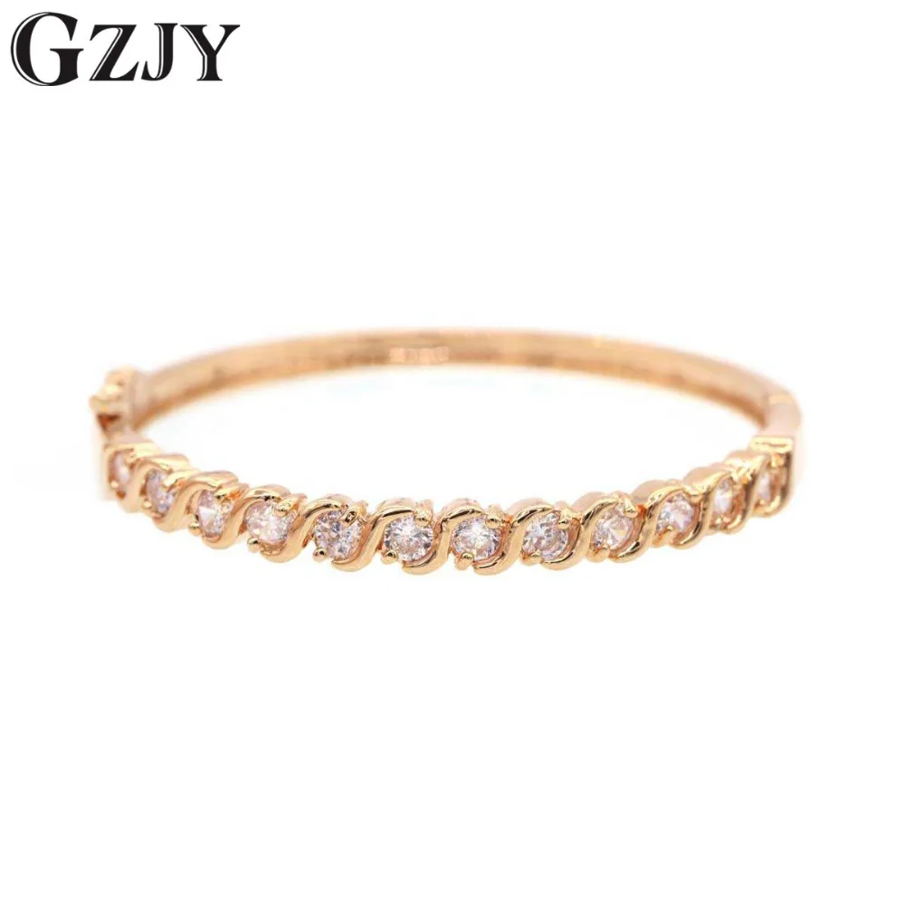 GZJY Fashion Charm Zircon pulseiras Cuff Bracelets Champagne Gold Color CZ Bracelet Bangle For Women Party Jewelry bijoux femme
GZJY Fashion Charm Zircon pulseiras Cuff Bracelets Champagne Gold Color CZ Bracelet Bangle For Women Party Jewelry bijoux femme