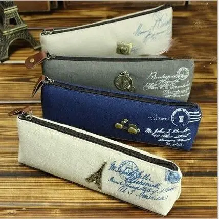 1PCS/Lot classic pencil bag canvas students vintage style pencil cases stationery material escolar office supplies
1PCS/Lot classic pencil bag canvas students vintage style pencil cases stationery material escolar office supplies