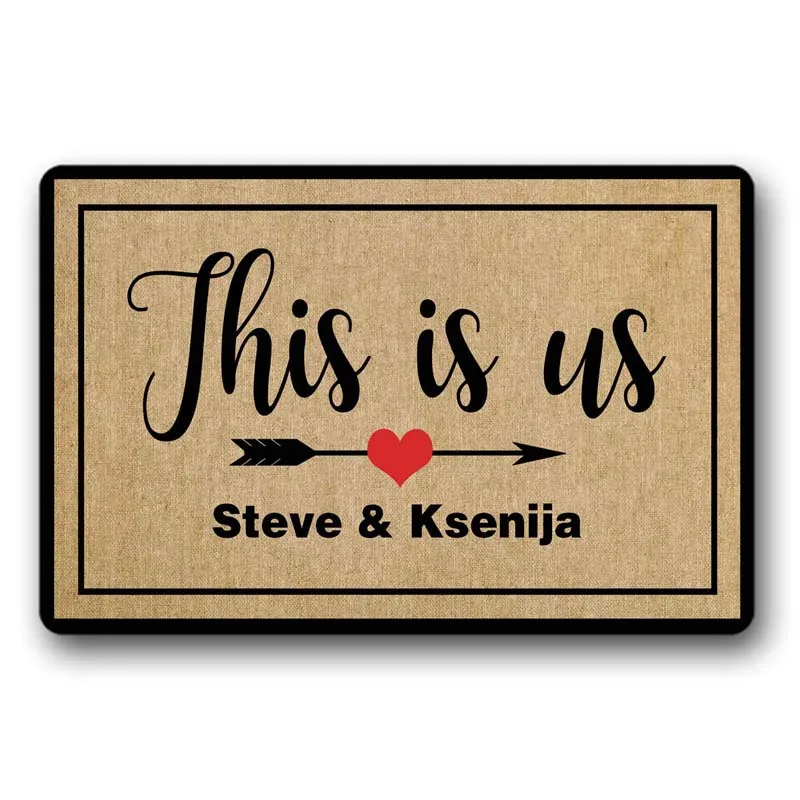 This is us Doormat Name Custom Outdoor/Indoor Funny Doormat Floor Door Mat Non Slip Mats Bathroom Kitchen Decor Area Rug for Ent
This is us Doormat Name Custom Outdoor/Indoor Funny Doormat Floor Door Mat Non Slip Mats Bathroom Kitchen Decor Area Rug for Ent