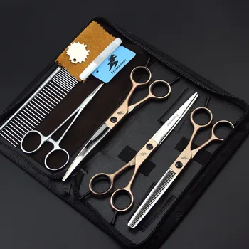 7.0 inch rose gold paint 3 piece set Japan 440C pet cat dog hairdressing scissors professional durable
7.0 inch rose gold paint 3 piece set Japan 440C pet cat dog hairdressing scissors professional durable