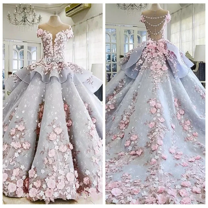 2019 Luxurious Ball Gown Wedding Dress With Hand Made Flowers Beaded Bridal Gowns Robe De Mariage Plus Size Custom Vestidos
2019 Luxurious Ball Gown Wedding Dress With Hand Made Flowers Beaded Bridal Gowns Robe De Mariage Plus Size Custom Vestidos