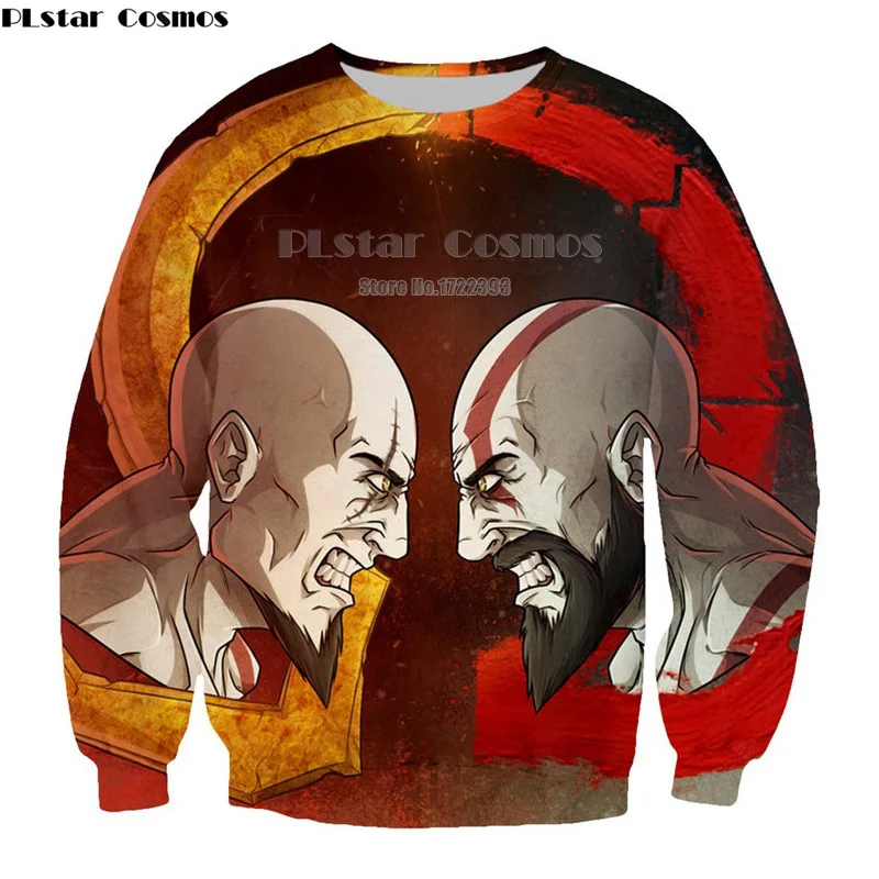 PLstar Cosmos Men Clothes 2018 Autumn Polyester Pullover God of War Kratos 3d Printed Sweatshirt Men/Women Hip Hop Streetwear
PLstar Cosmos Men Clothes 2018 Autumn Polyester Pullover God of War Kratos 3d Printed Sweatshirt Men/Women Hip Hop Streetwear