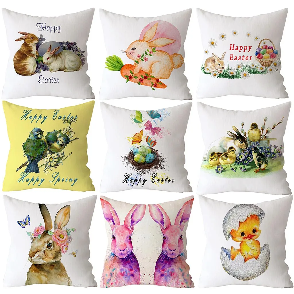 Happy Easter Eggs Rabbit Cushion Cover Decorative Pillows Cover For Sofa Seat Soft Throw Pillow Case 45x45cm Home Decor
Happy Easter Eggs Rabbit Cushion Cover Decorative Pillows Cover For Sofa Seat Soft Throw Pillow Case 45x45cm Home Decor