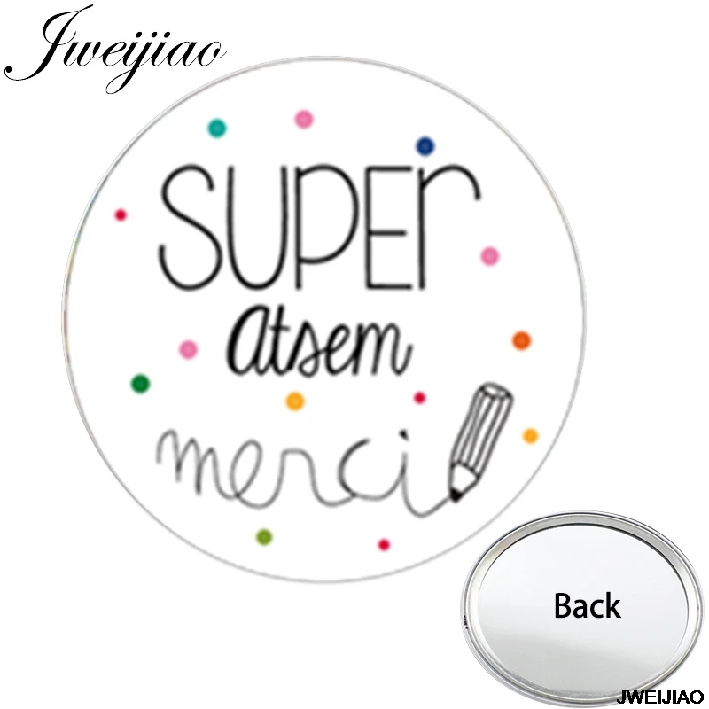 JWEIJIAO SUPER atsem merci One Side Flat Pocket Mirror JE SUIS UNE QUI DECHIRE Portable Simple Makeup Vanity Hand Mirrors
JWEIJIAO SUPER atsem merci One Side Flat Pocket Mirror JE SUIS UNE QUI DECHIRE Portable Simple Makeup Vanity Hand Mirrors