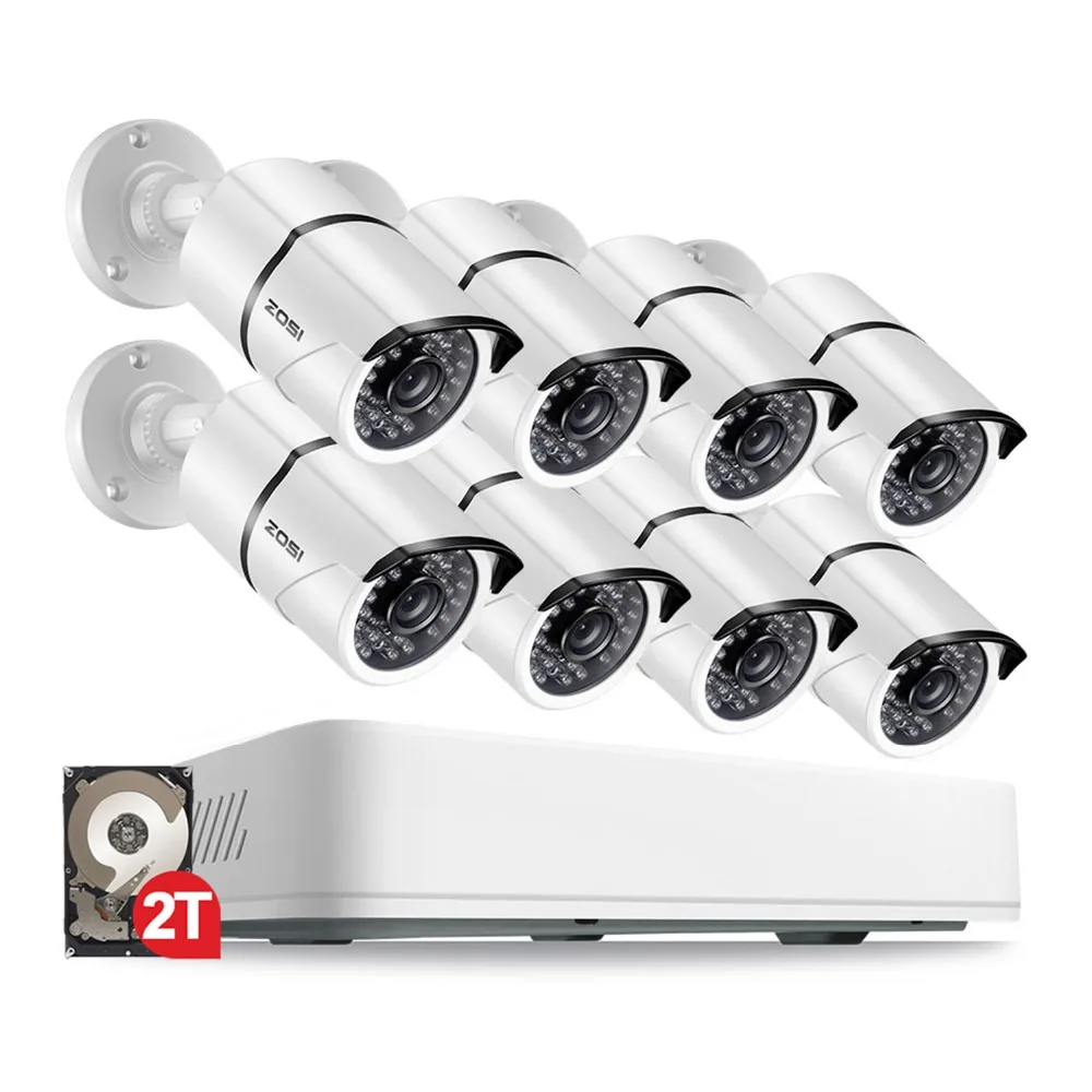 ZOSI 4CH HD 5MP AHD Analog TVI Outdoor Indoor Security Camera System with HD CCTV Video Surveillance Camera with 1TB HDD DVR Kit
ZOSI 4CH HD 5MP AHD Analog TVI Outdoor Indoor Security Camera System with HD CCTV Video Surveillance Camera with 1TB HDD DVR Kit