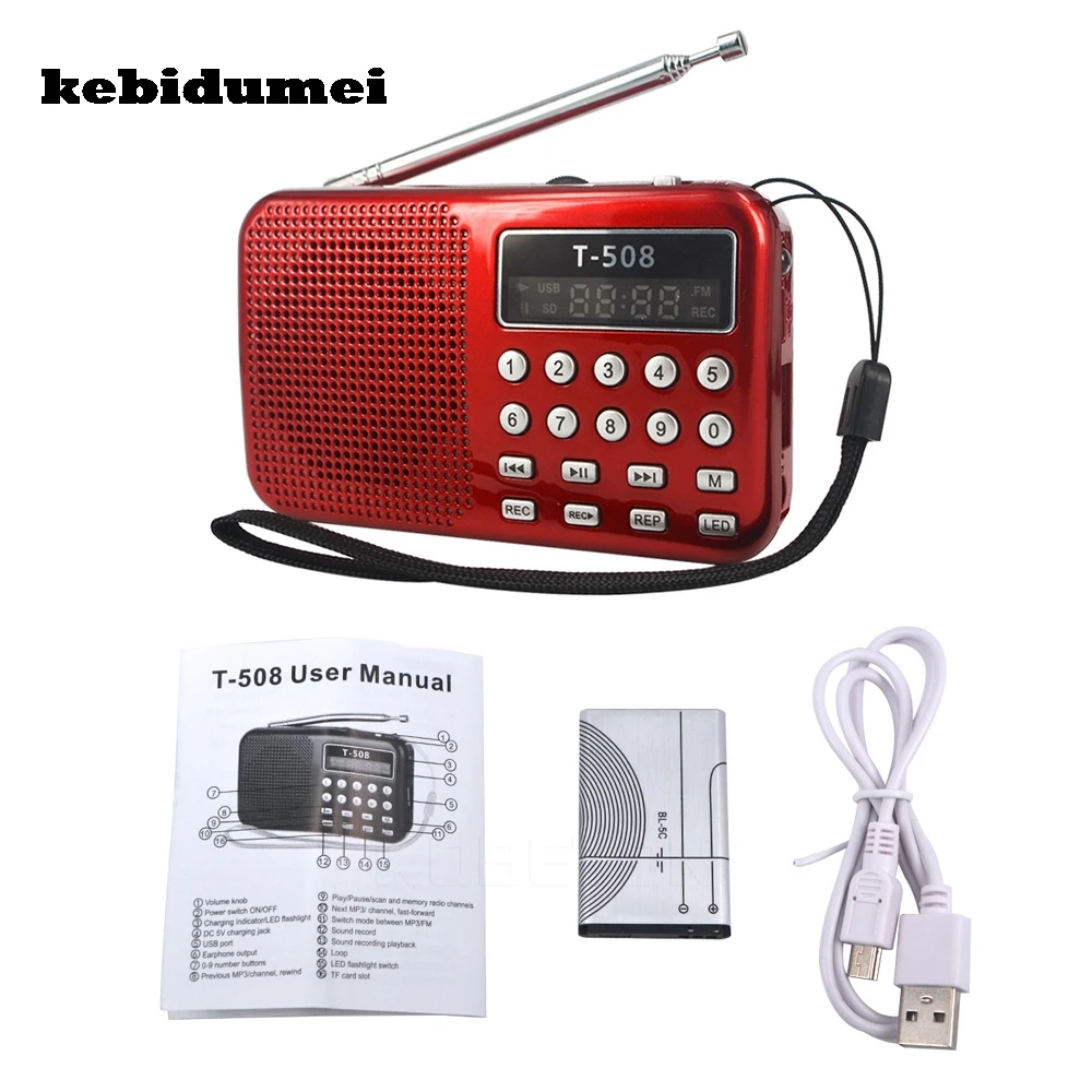 kebidumei LED Stereo FM Radio Speaker USB Port TF Card MP3 Music Player with 3 Color 50mm Internal Magnetic Radio Wholesale
kebidumei LED Stereo FM Radio Speaker USB Port TF Card MP3 Music Player with 3 Color 50mm Internal Magnetic Radio Wholesale