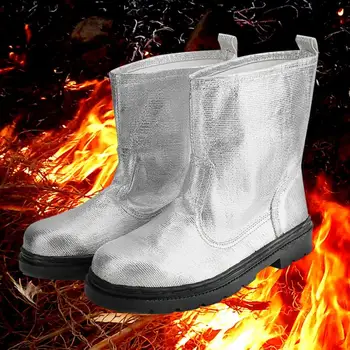 Aluminum Foil Fireproof Boots 1000 Degrees Heatproof high temperature resistant sole Fireproof Boots Protective Safety Shoes
Aluminum Foil Fireproof Boots 1000 Degrees Heatproof high temperature resistant sole Fireproof Boots Protective Safety Shoes