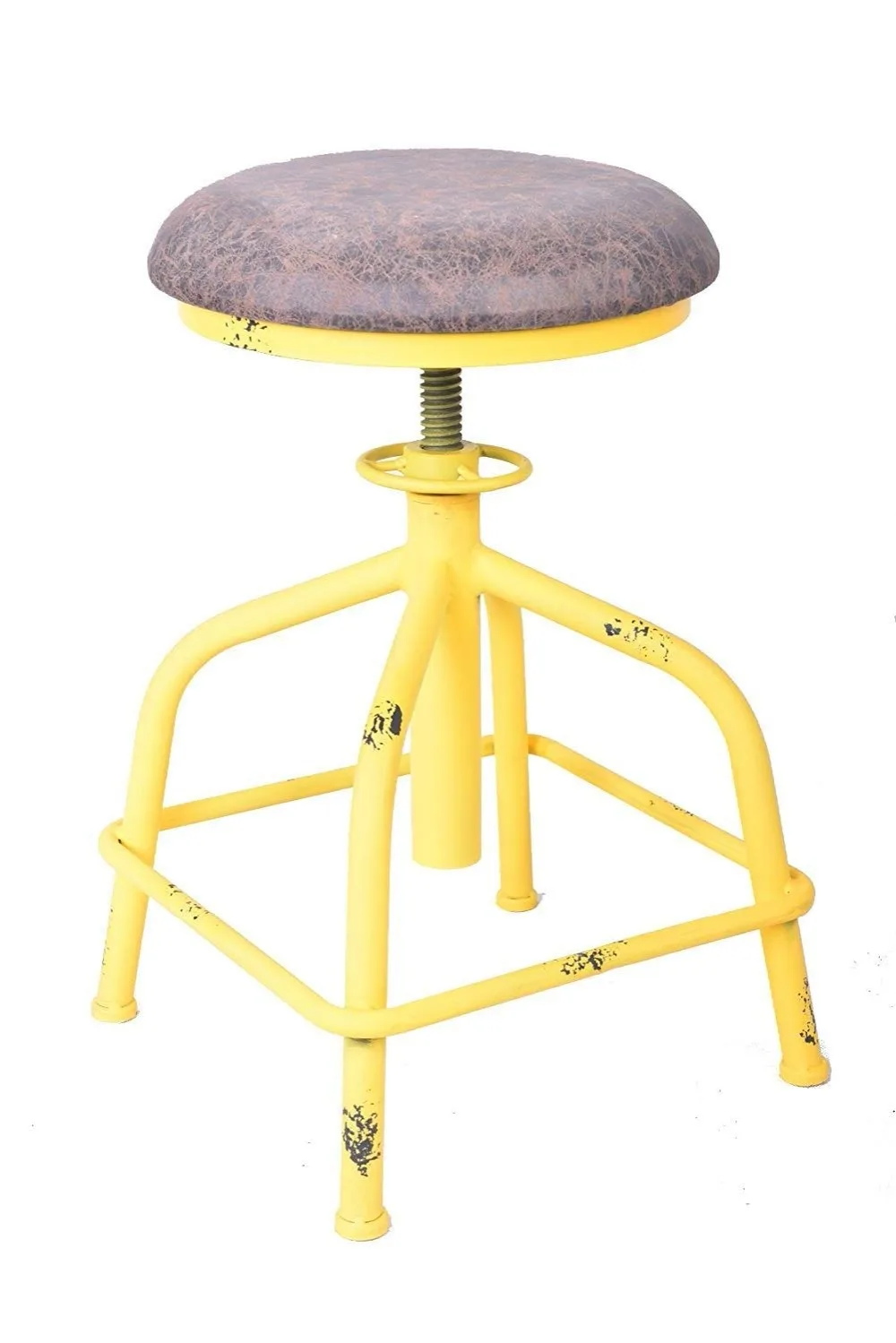 American Antique Industrial Design PU Leather Bar Stool Round Seat Adjustable Height Swivel Chair
American Antique Industrial Design PU Leather Bar Stool Round Seat Adjustable Height Swivel Chair