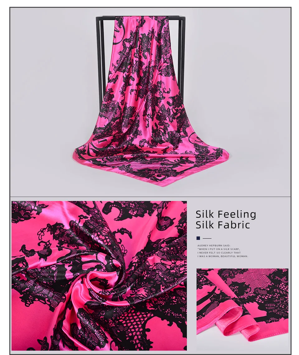 Tanie [BYSIFA] Polka Dot kwadratowe chustki kobiety klasyczny Design sklep