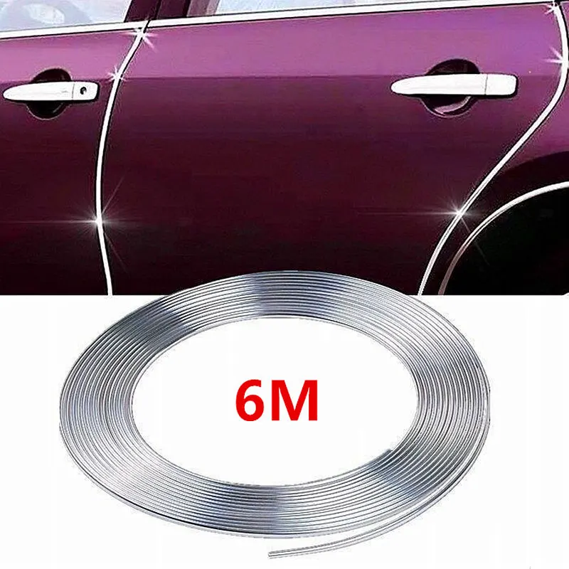6mm 6Meters Car Chrome Decor Strip Sticker Silver Auto Styling Moulding Trim Strip Auto Body Window Exterior Decoration
6mm 6Meters Car Chrome Decor Strip Sticker Silver Auto Styling Moulding Trim Strip Auto Body Window Exterior Decoration