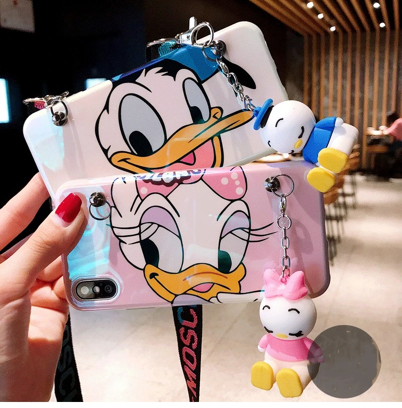 Funny cartoon daisy Donald Duck 3D doll bracket + lanyard blu-ray silicone cover for iphone MAX XS XR 6 7 8 plus X phone cases
Funny cartoon daisy Donald Duck 3D doll bracket + lanyard blu-ray silicone cover for iphone MAX XS XR 6 7 8 plus X phone cases